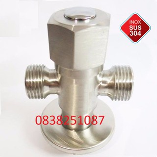 Van chia giảm áp, van chữ T, khóa 2 đường nước SUS 304, không gỉ sét