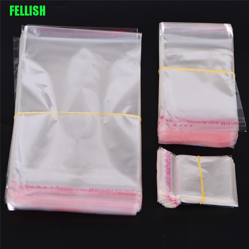Set 200 túi nhựa trong suốt đựng trang sức kẹo tiện dụng