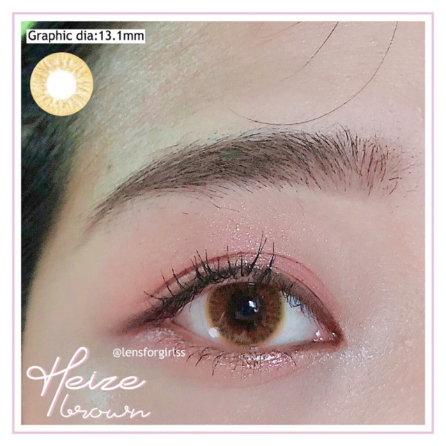 &lt;Sẵn 4.50 độ&gt; Kính áp tròng HEIZE BROWN - Dòng cấp ẩm của Lensme (HSD: 1 tháng)