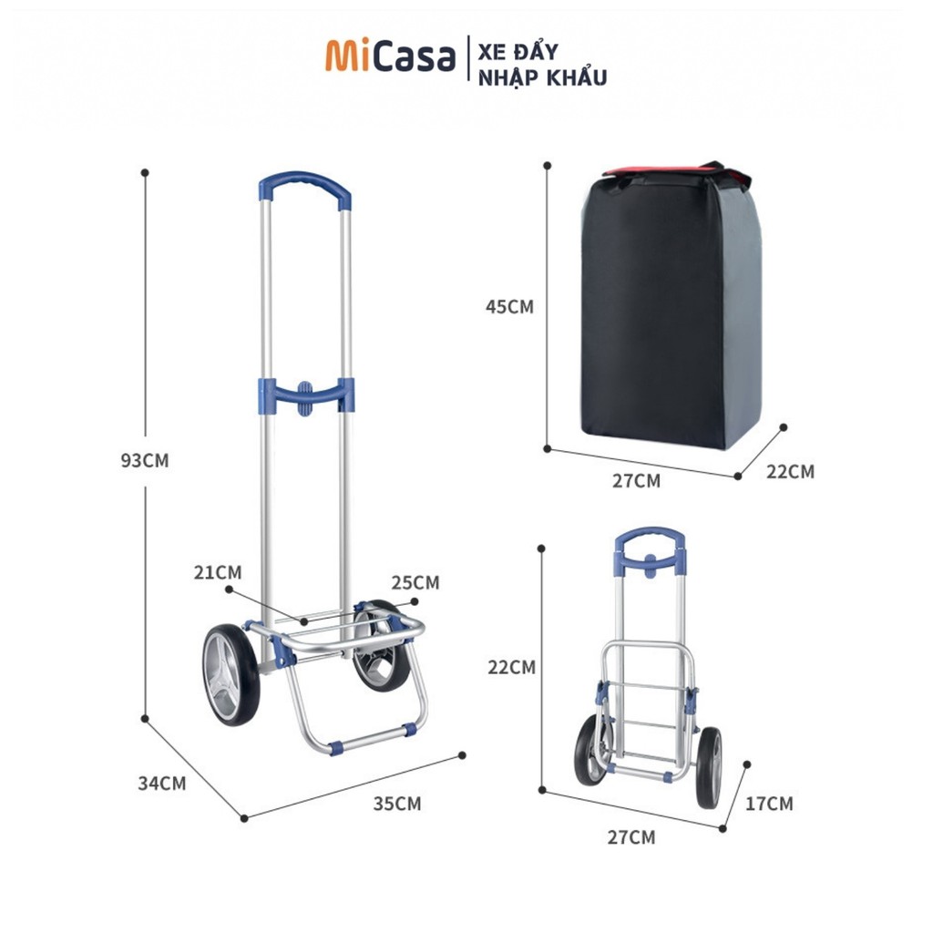 Xe đi siêu thị, đi chợ có túi mẫu mới siêu đẹp 2021 - DC22