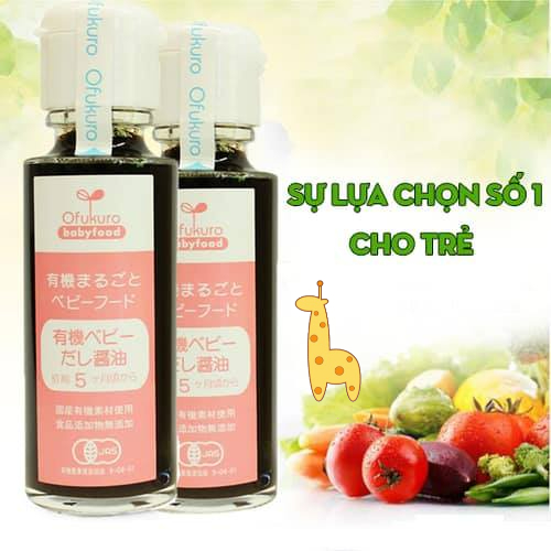 Nước Tương Tách Muối Hữu Cơ Rau Củ Ofukuro Nội Địa Nhật Cho Bé Ăn Dặm Từ 5 Tháng Bổ Sung I ốt