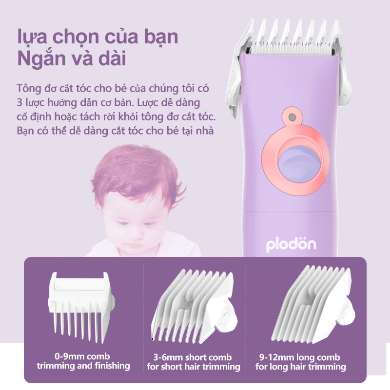 Tông đơ cắt tóc cho bé ，máy sạc bằng điện HCV21