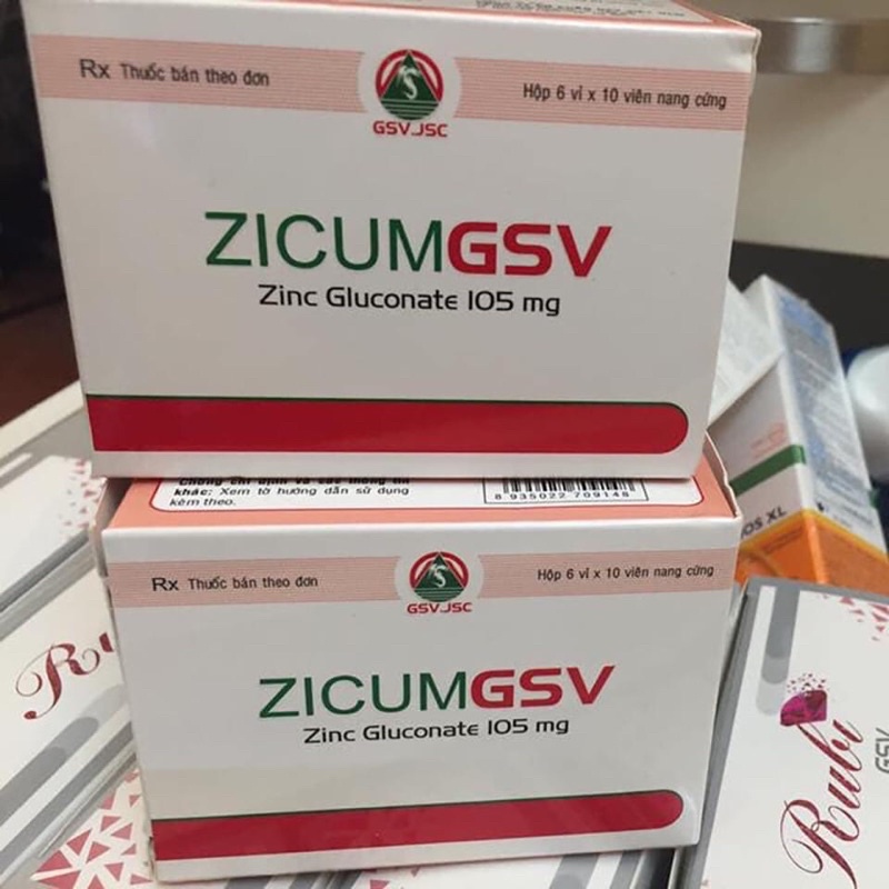 Viên uống bổ sung kẽm Zicum 60 viên GSV