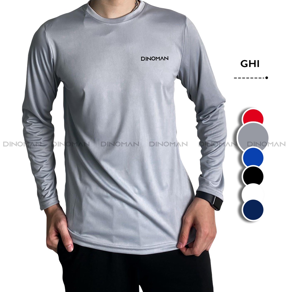 Áo Giữ Nhiệt Dài Tay DINOMAN Chất Liệu Vải Thun Co Giãn 4 Chiều Mặc Dễ Chịu Giữ Nhiệt Tốt