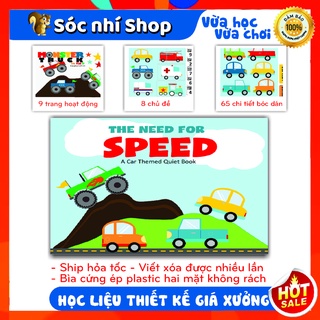 Học liệu bóc dán cho bé - Bộ ô tô - matching book, Montessori book, busy book, quiet book- giáo dục sớm cho con