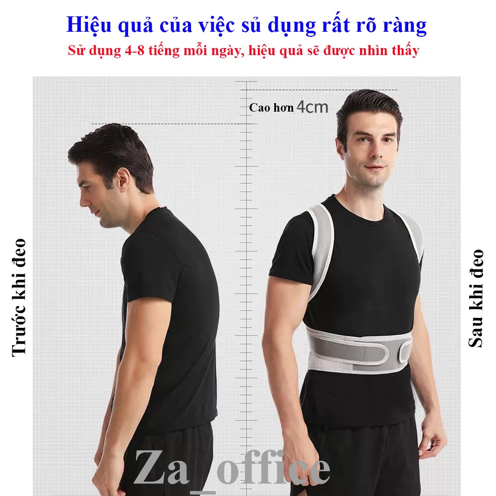 Đai đeo vai hỗ trợ chống gù lưng chính hãng có nẹp định hình cao cấp