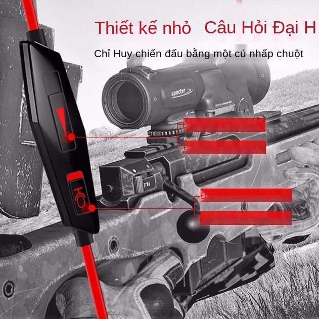 ❐PUBG/GLQM có dây Tai nghe gaming Mic rất chuyên nghiệp Treo loại trò chơi di động micrô âm thanh nổi loa siêu trầm tron