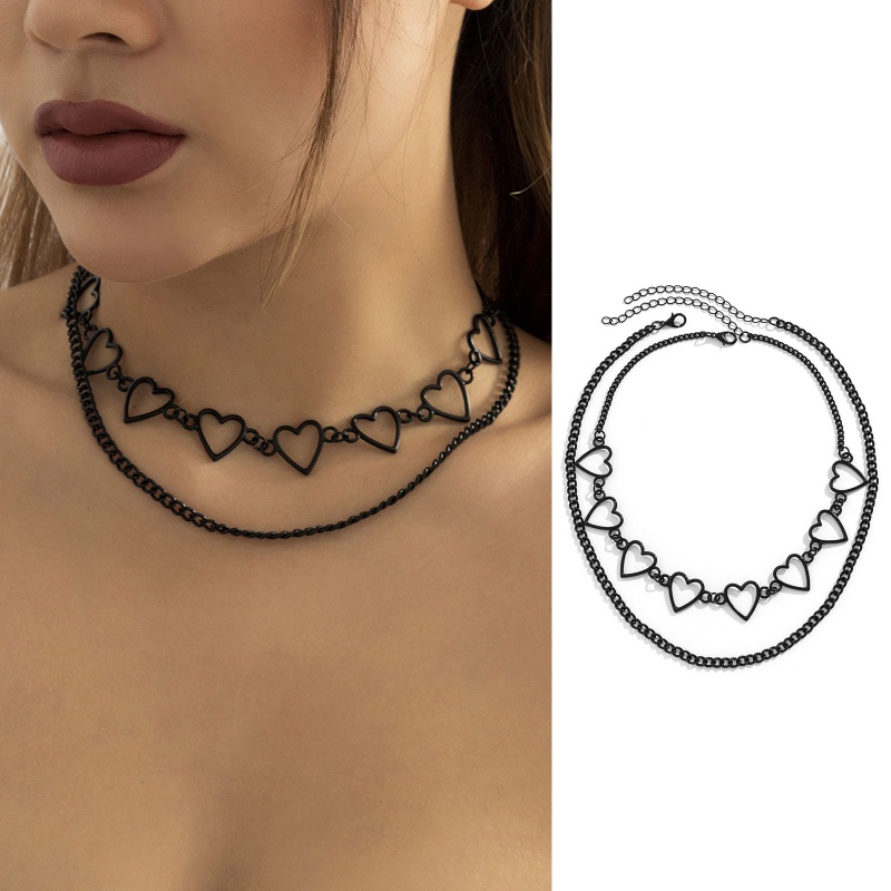 Vòng Cổ Choker Mặt Trái Tim Rỗng Phong Cách Gothic Punk YOUYO