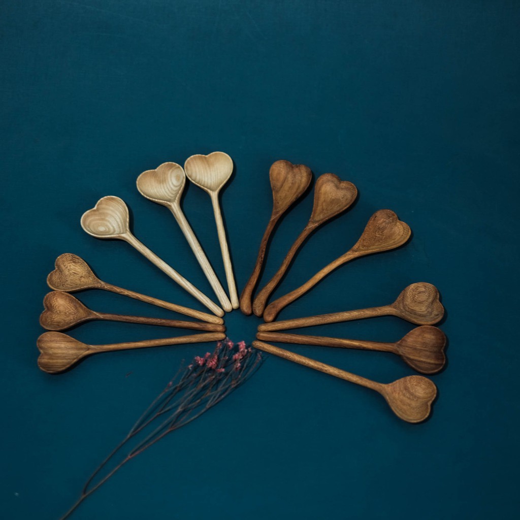 Muỗng gỗ hình trái tim - Thìa gỗ -  wooden spoon