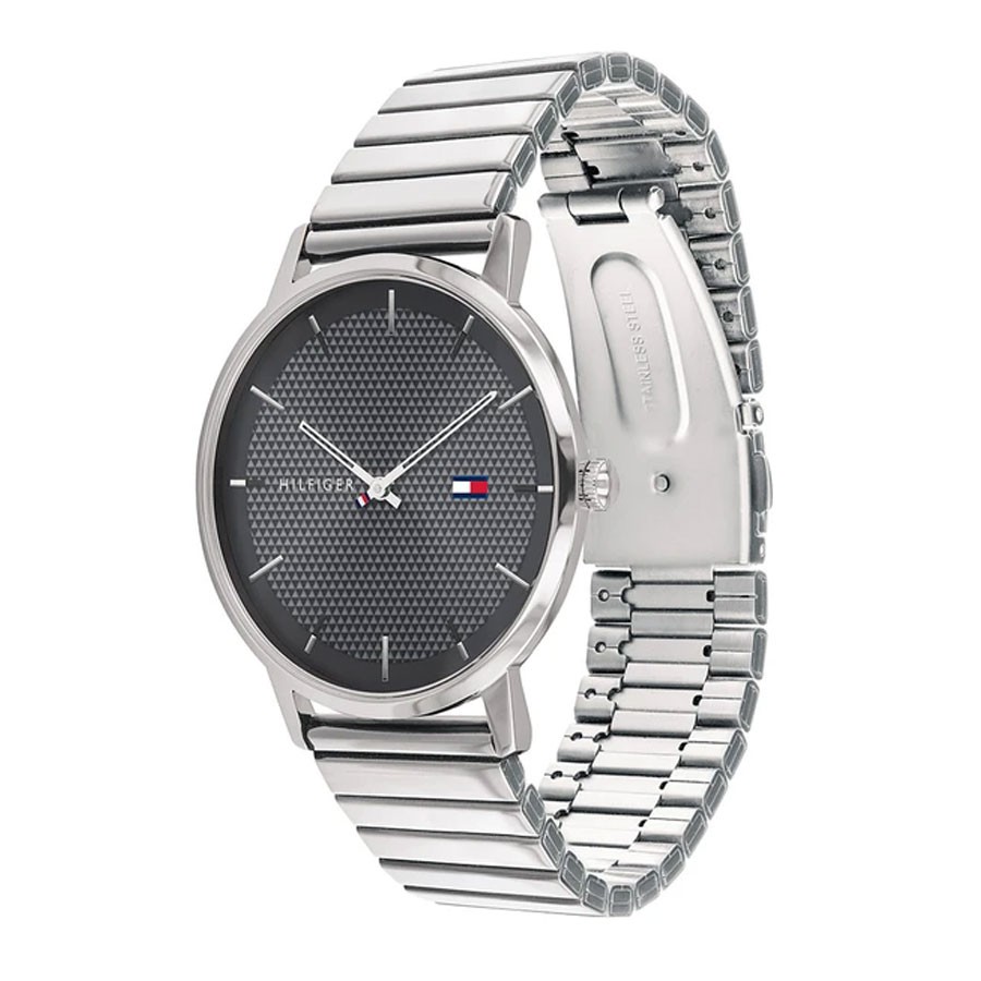 Đồng Hồ Tommy Hilfiger Nam Dây Kim Loại Pin-Quartz 1791654 - Mặt Xám (41mm)