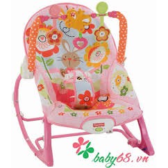 @ Ghế rung Fisher+ tặng đồ chơi chim cánh cụt (giảm 20N/đơn khi theo dõi shop) GG20N/Đ
