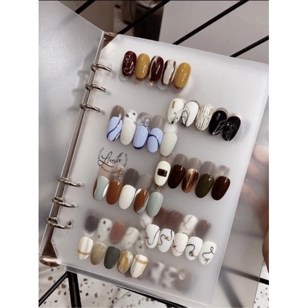 Album trưng bày móng mẫu nhựa cứng 18x23,5cm  - phụ kiện nail