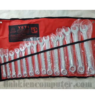 Bộ cờ lê xịn Yeti USA 14 chi tiết 8-24mm - khoá vòng miệng, full box