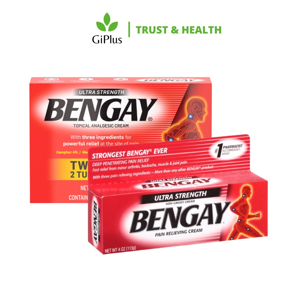 Kem Xoa Bóp, Xoa Dịu Đau Vai, Cơ, Khớp Bengay Ultra Strength 113g (2 Tuýp/Hộp)