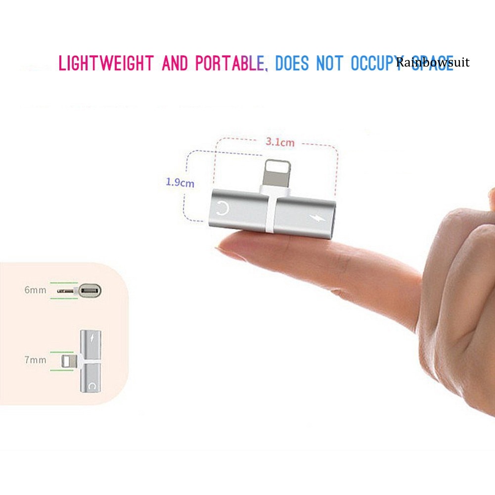 Đầu chuyển đổi âm thanh tai nghe sạc 8 chấu mini dành cho IP