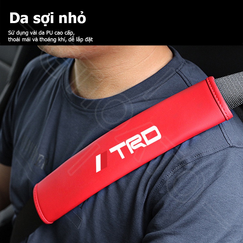 GTIOATO TRD Da DâY Đai An ToàN Ô Tô CàI DâY An ToàN Ô Tô BọC DâY An ToàN Xe HơI Phụ Kiện Oto Trang Trí Oto Phụ KiệN BêN Trong Ô Tô Cho Toyota Raize Corolla Cross Vios Veloz Innova Camry Hilux Yaris Fortuner Wigo Altis RAV4 Avanza Hiace