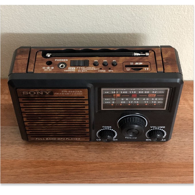 [Quả Tặng Người Thân] Đài Fm Radio, Đài Sony Sw-888, Bán Đài Radio Sony Sw 888 Cho Người Già, Độ Nhạy Cao, Âm Thanh Rõ R