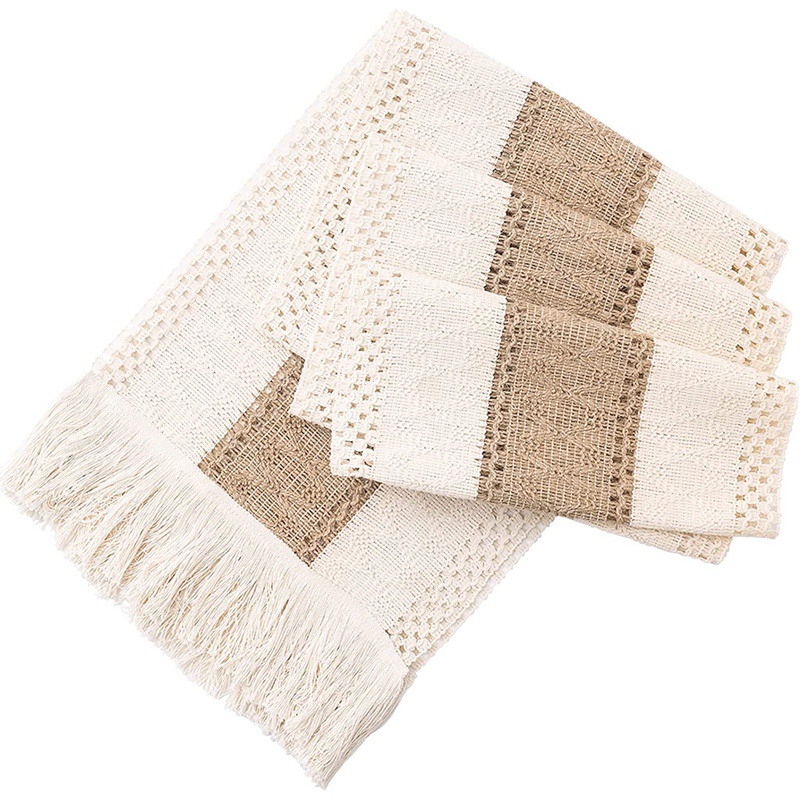 Farmhouse Boho Table Runner, for Dining Table Decoration 180cm