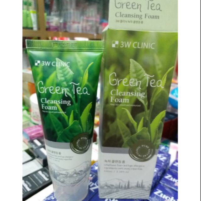 Sữa rửa mặt trà xanh 3W CLINIC chính hãng Hàn Quốc