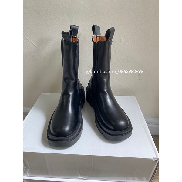 Mã B021 - Giày Cao Cổ Mona đế 4,5cm chuẩn form-hàng xịn