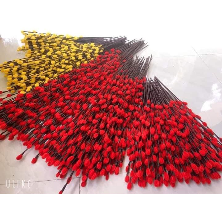 NỤ TUẦN XUÂN làm sẵn bằng kẽm nhung, hoa Handmade trang trí Tết