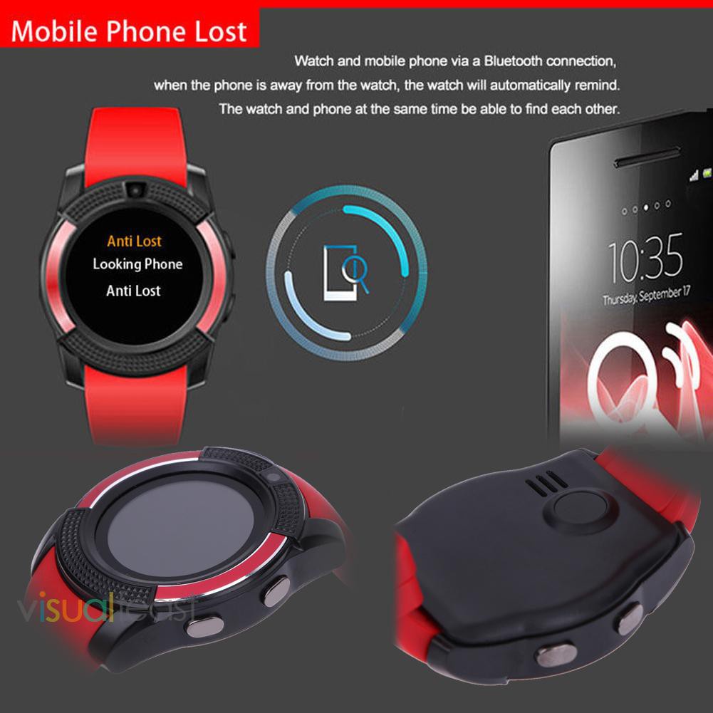 [sthouse]V8 1.22inch Smart Watch Support TF SIM Card Bluetooth Smartwatch For Phone-128633