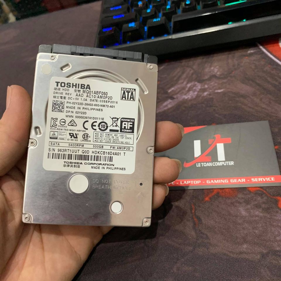 Ổ Cứng HDD Laptop Toshiba 500GB/1TB Sata 3 (Used, Like new)