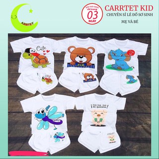 Set 5 bộ quần áo cộc in hình chuồn chuồn chất liệu cotton mỏng mát cho bé từ 3 đến 15 kg