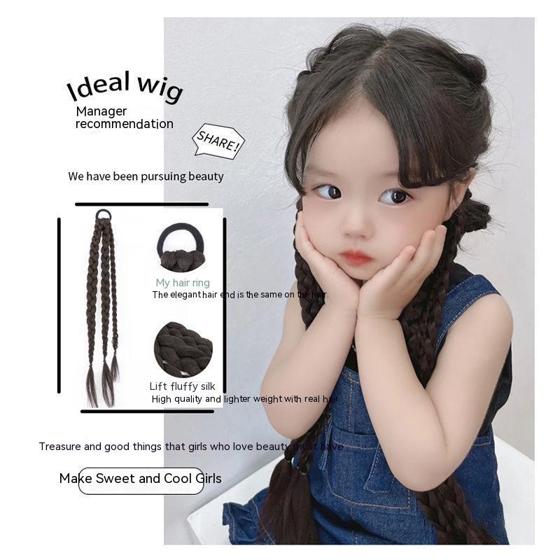 Bím Tóc Giả Thắt Bím Tự Nhiên Cho Bé Gái Tập Boxing