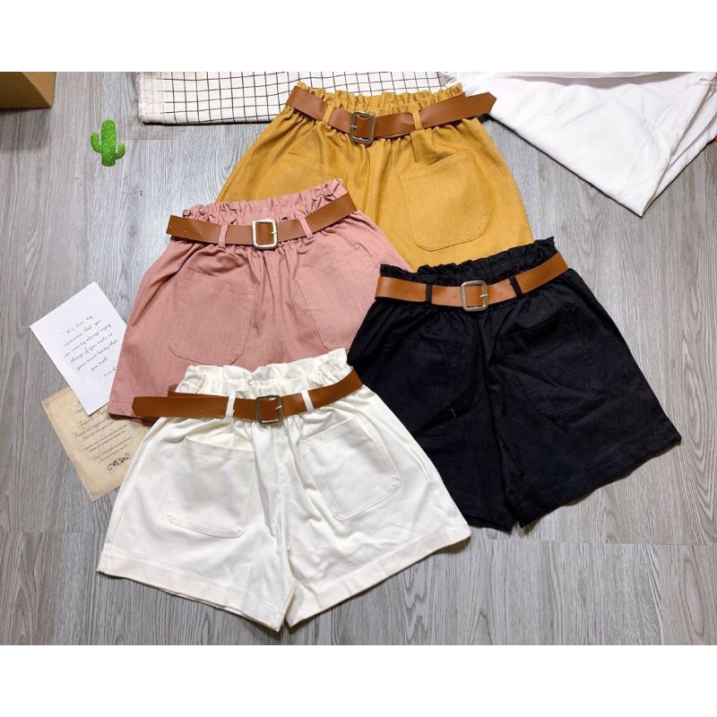 Quần đùi kaki kèm nịt