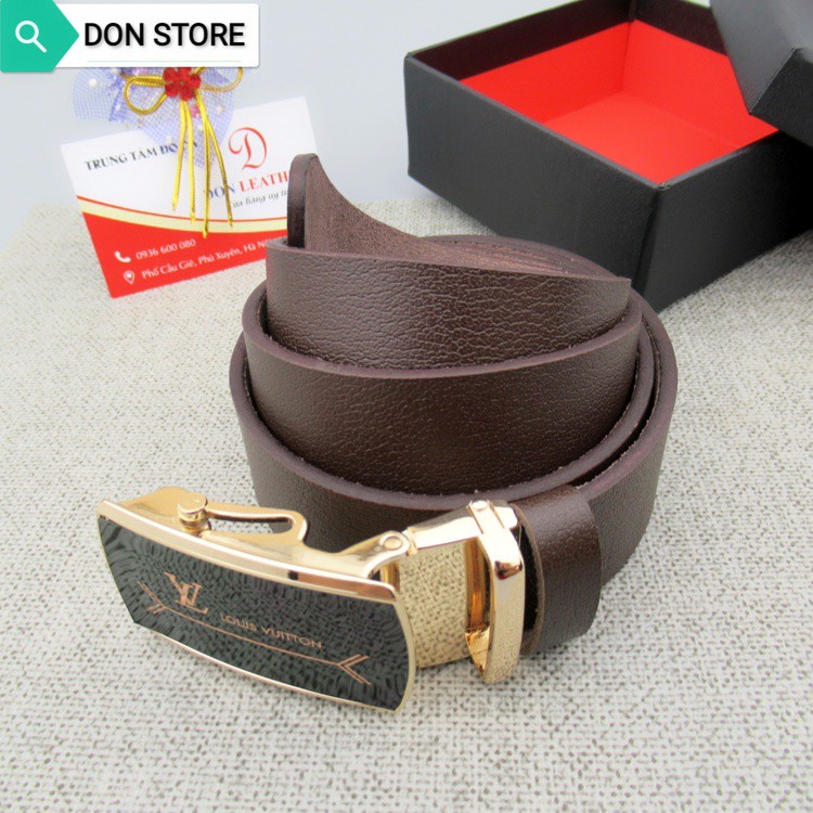 Thắt Lưng Nam Da Bò Thật Dây Da Trơn 1 Lớp. Mặt Khóa Lăn Tự Động Hàng Loại 1 Dày Dặn - Bền Bỉ (BH 12 THÁNG)