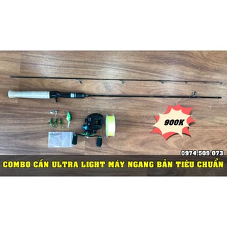 Combo cần siêu mềm máy ngang đủ cần, dây, máy và 2 mồi giả cực bền và dẻo
