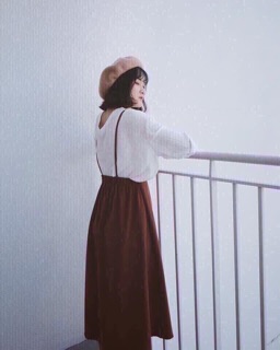 Set yếm vintage kèm áo