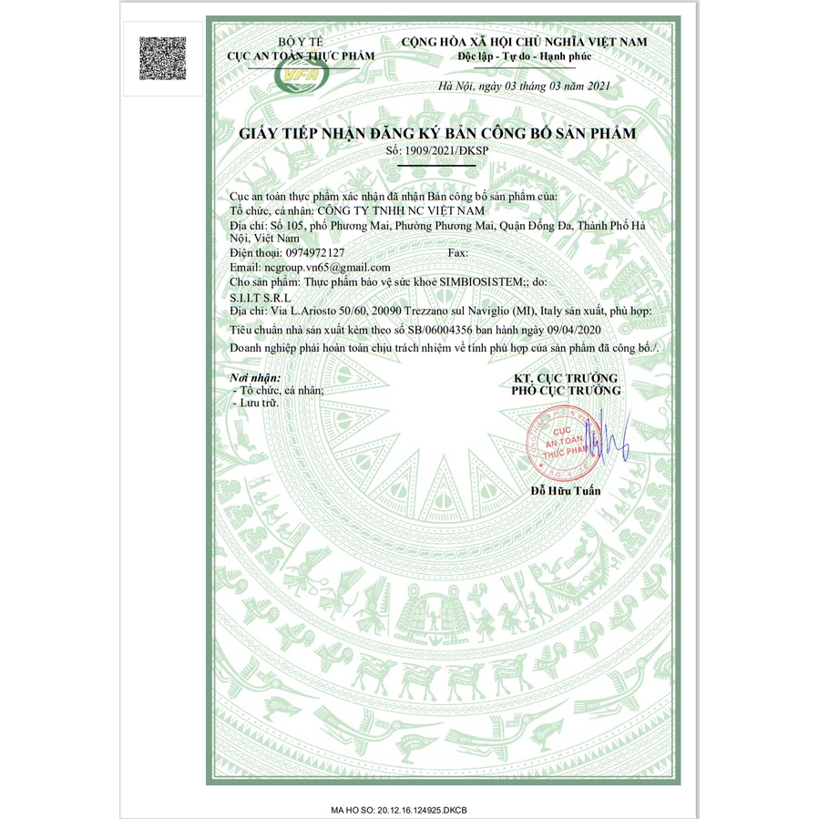 Men vi sinh SIMBIOSISTEM hộp 20 gói giúp bé giảm táo bón,tiêu hóa tốt