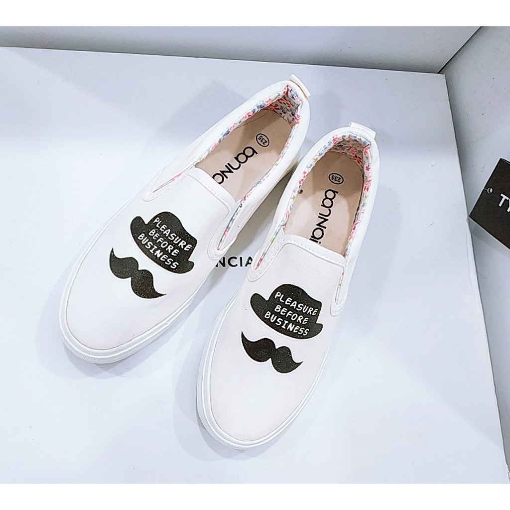 Giày slip on nữ râu cá tính - GTTG24 -  Giày mọi | BigBuy360 - bigbuy360.vn