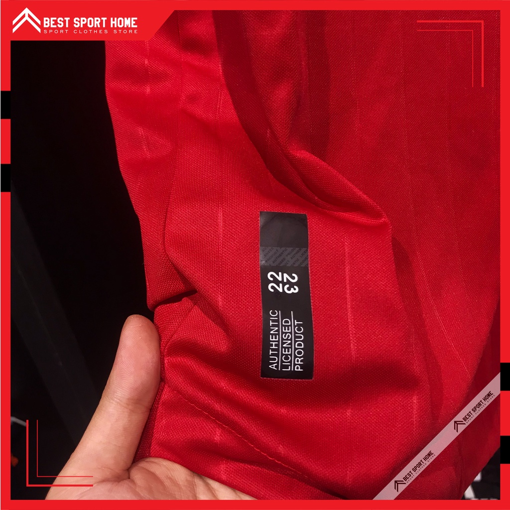Set quần áo bóng đá Manchester United sân nhà 2022/23 - Vải Climacool màu đỏ form Âu - In ấn tên số theo yêu cầu