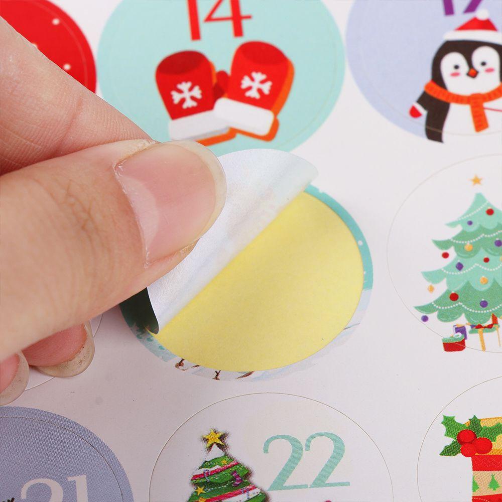 24 / 120 Nhãn Dán Hộp Bánh Quy / Lịch Tự Dính Tiện Dụng