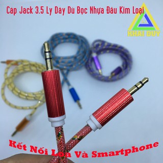 Cáp Jack 3.5 Ly Dây Dù Bọc Nhựa Đầu Kim Loại