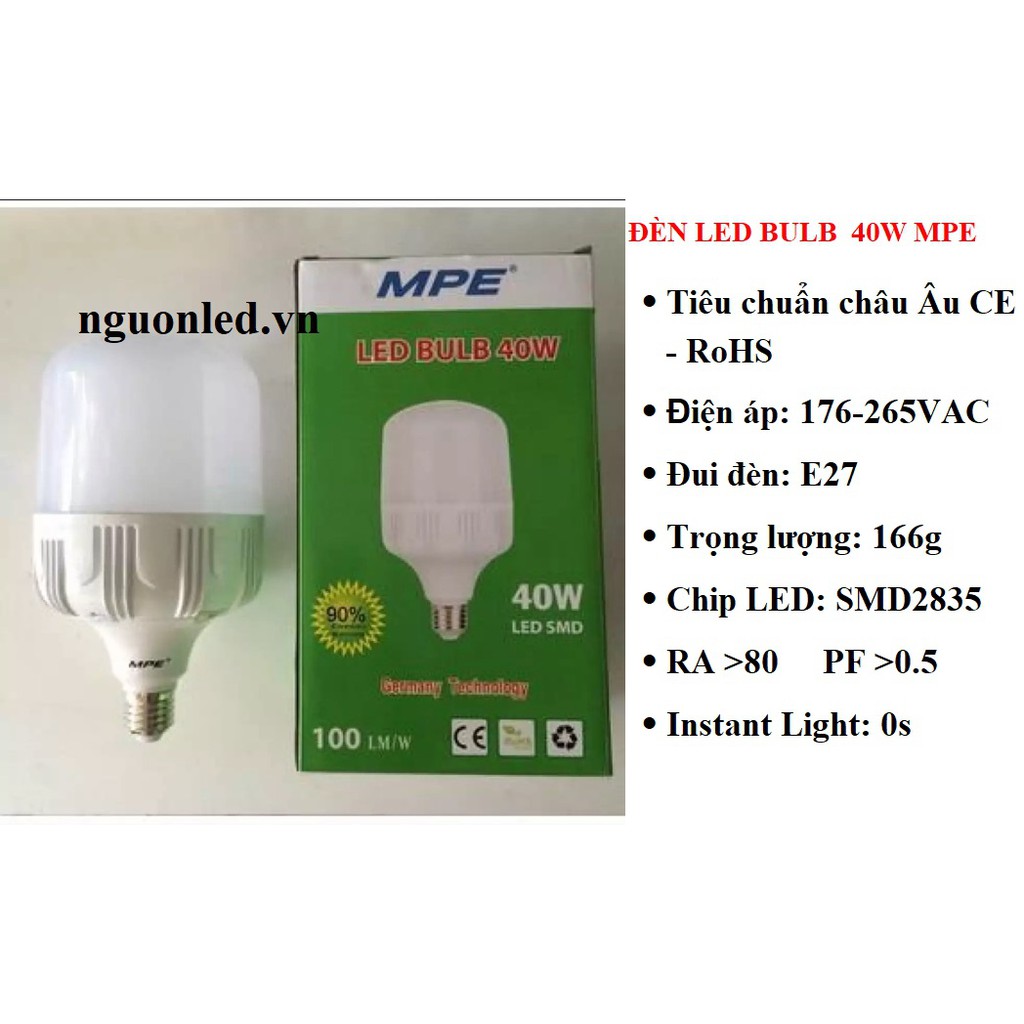 Bóng đèn led bulb 40W/ 50W MPE giá rẻ (NÊN MUA), hàng chất lượng, siêu tiết kiệm điện, loại tốt,tiết kiệm điện năng.