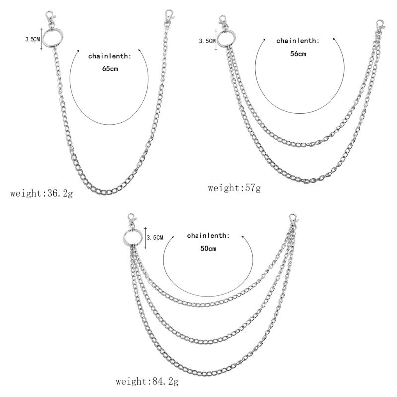 Dây xích 1-3 lớp phối quần jeans quần dài thời trang cá tính