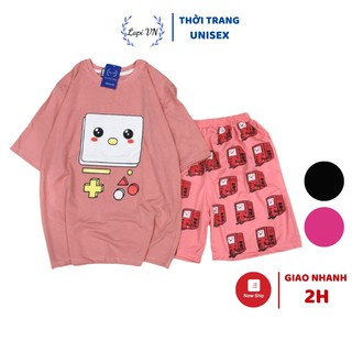 Set Bộ Cartoon In hình 3D TIVI cực xinh Lapi VN -chất liệu vải thun cotton co dãn 4 chiều,mịn, freesize <70kg