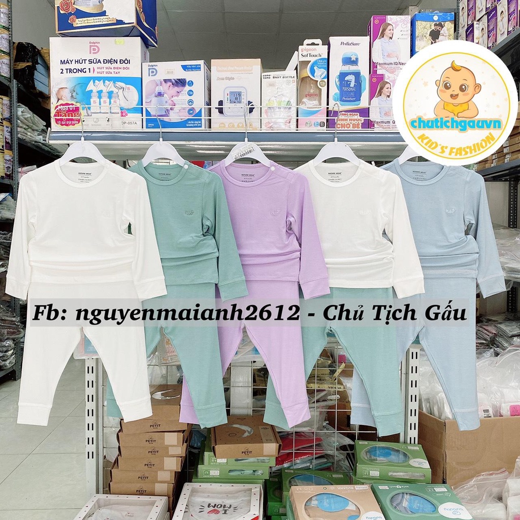 Nature wear bộ quần áo dài tay cho bé từ 6 tháng đến 4 tuổi