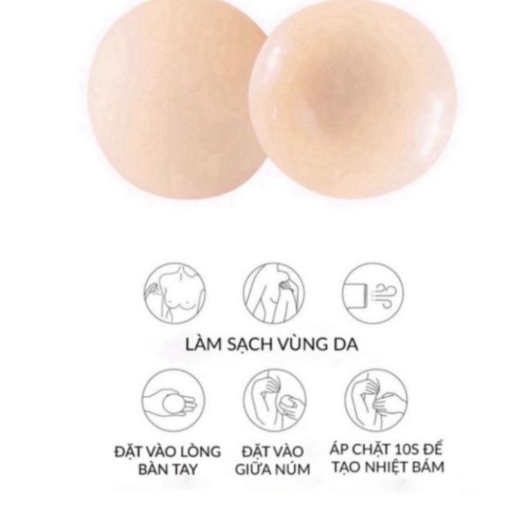 Miếng dán ngực tàng hình, hộp dán ti giữ nhiệt không keo siêu dính Kingshop D539