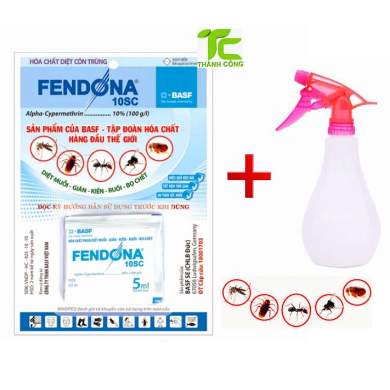Thuốc diệt côn trùng Fendona 10SC gói 5ml+ 1bình xịt 0,5lít