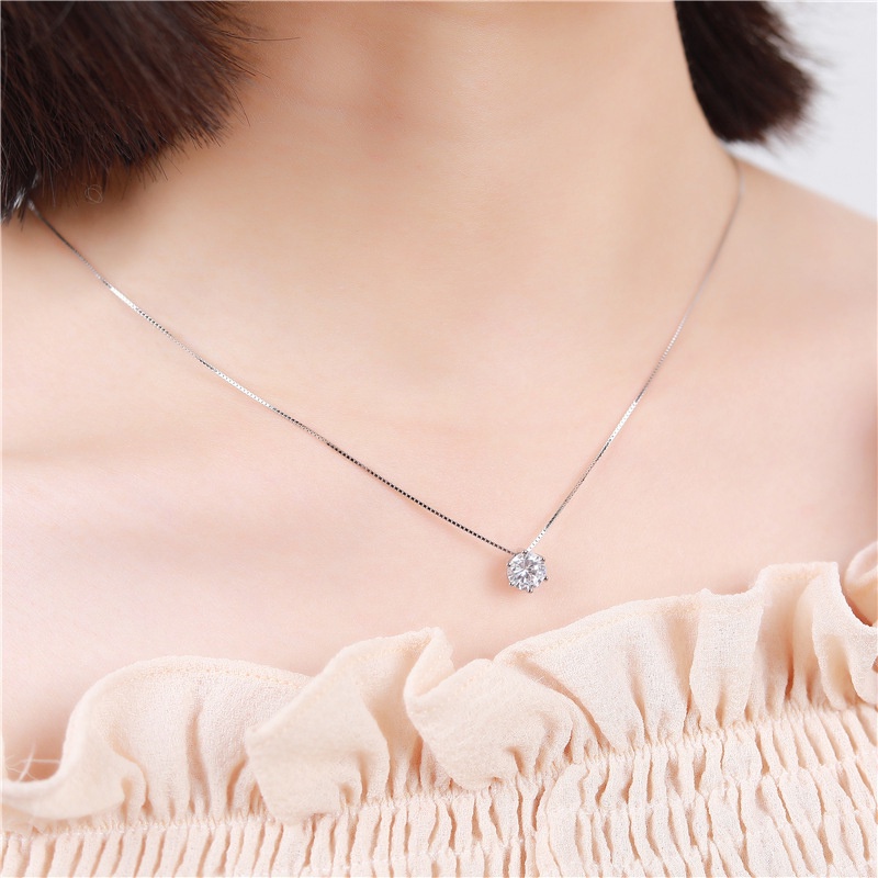 Vòng cổ mặt đá Zircon đơn giản HB