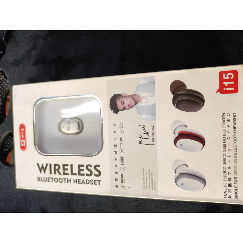 Tai nghe không dây Bluetooth BYZ- i15 nghe một bên nhỏ gọn, âm thanh cực chất, kiểu dáng hiện đại sang trọng cho cả nam