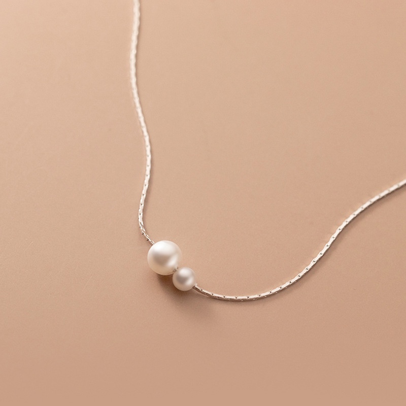 Vòng cổ nữ thanh lịch đơn giản Vòng cổ ngọc trai giả thời trang Hàn Quốc