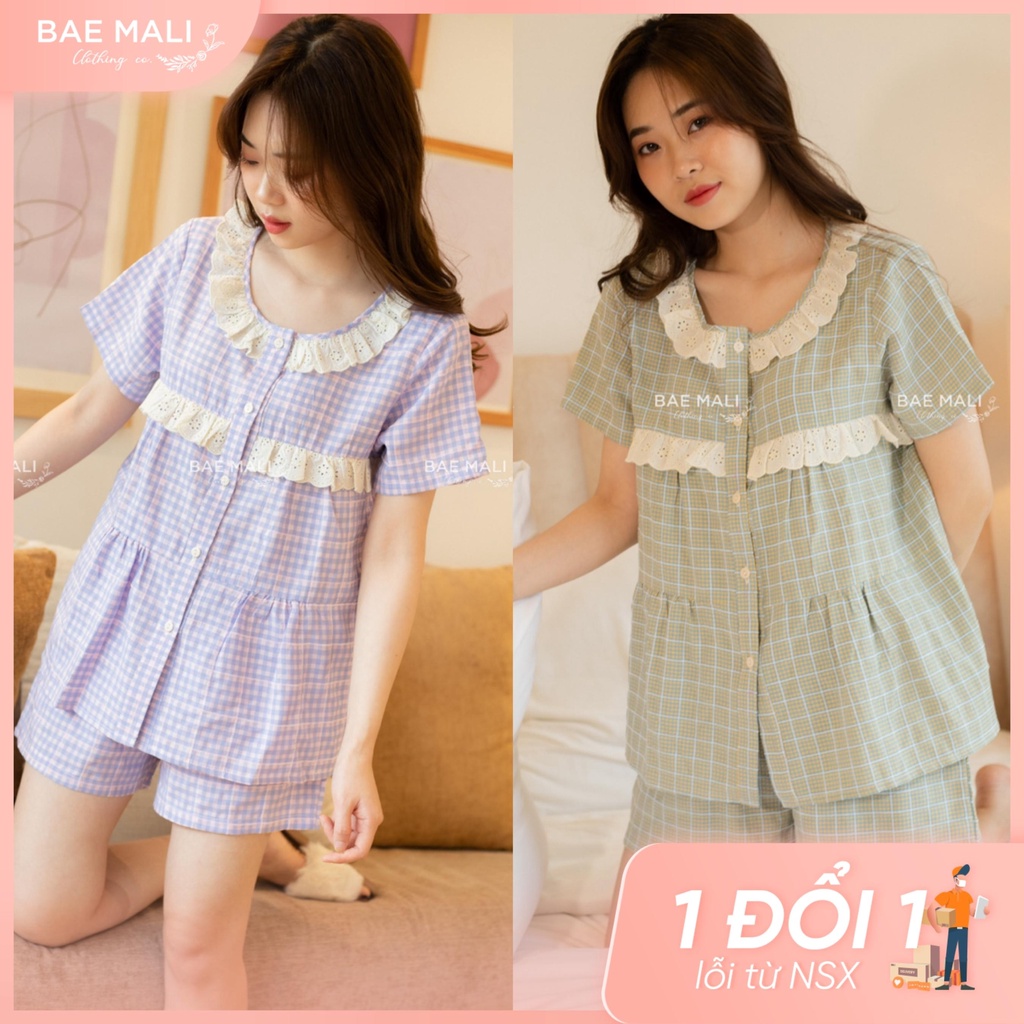 SP000195- Bộ đùi kẻ phối ren
