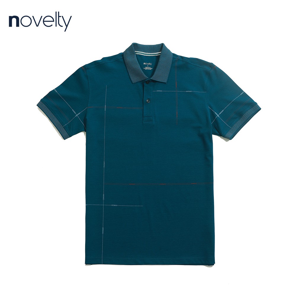 Áo thun nam Polo Regular fit NOVELTY dệt họa tiết 210136N