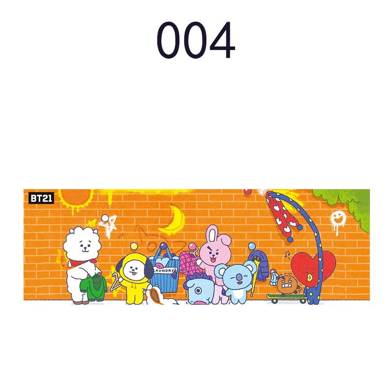 Biểu ngữ cổ vũ in hình nhóm nhạc BTS BT21